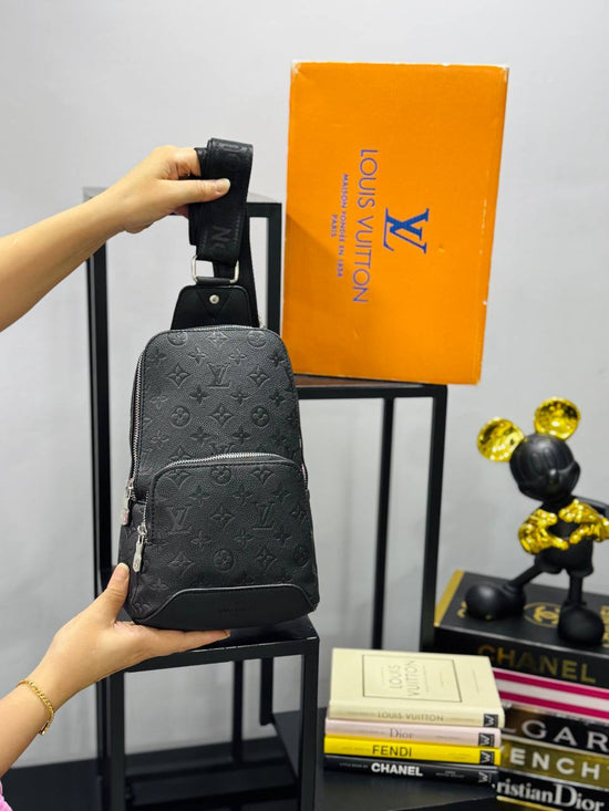 Louis Vuitton LV Monogram Eclipse Trio Messenger Sling Bag – Black Luxury Men&